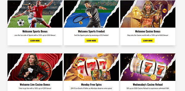 Bonussen en promoties van 21bets casino