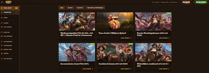 Bonussen en promoties van Fat pirate casino