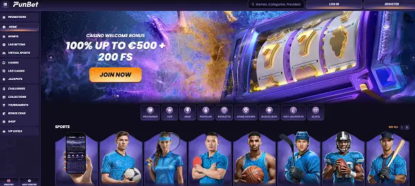 Funbet casino hoofdpagina img