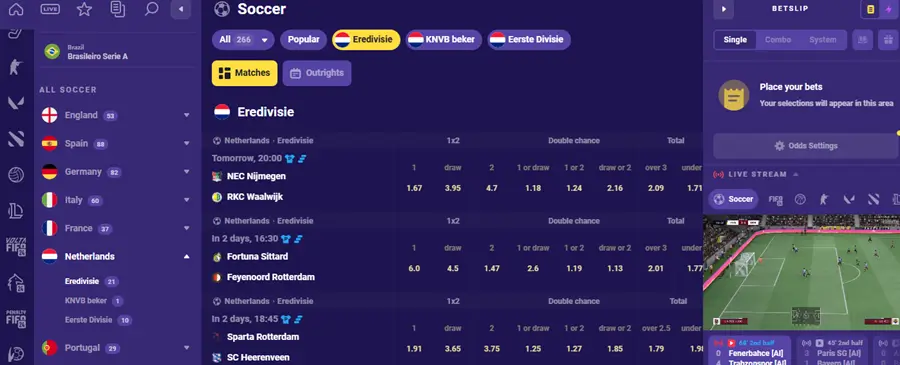 Igobet sportsbook screenshot