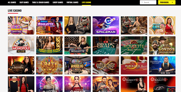 Live casino van 21bets casino