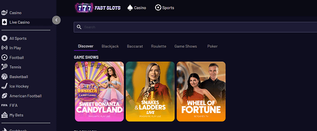 Live casino van fast slots casino