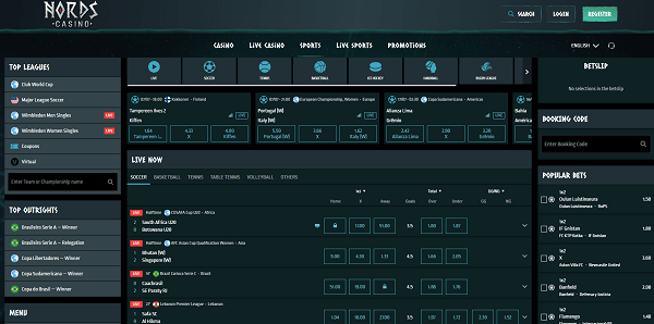 Sportsbook van Nords casino