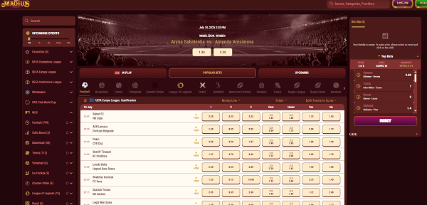 Sportsbook van magius casino