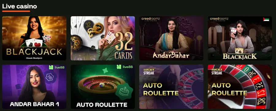 bets bunny live casino screenshot