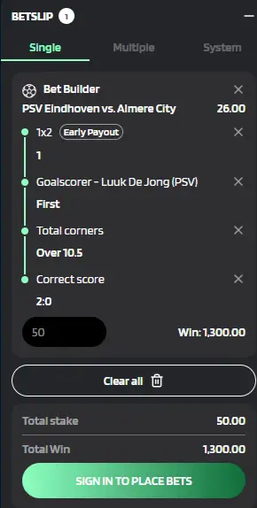 betslip dynabet screenshot
