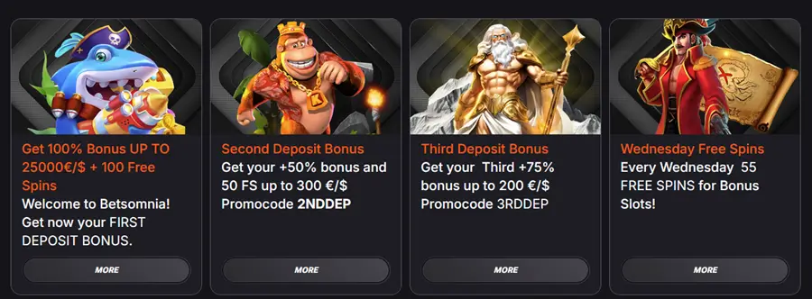 betsomnia promotie pagina screenshot