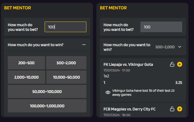 red dice bet mentor screenshot