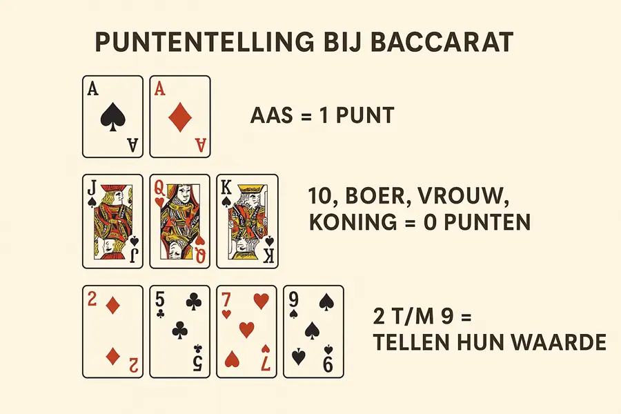 baccarat handwaardes tabel