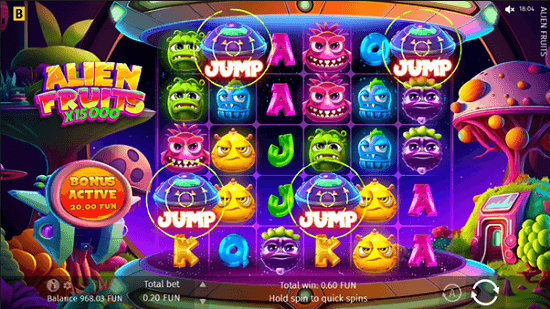 Bonus games en features van Alien Fruits