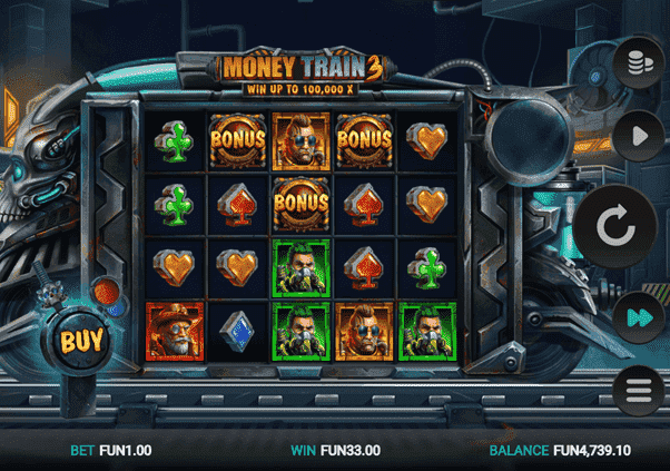 Bonussen op de online Casino slot Money train 3