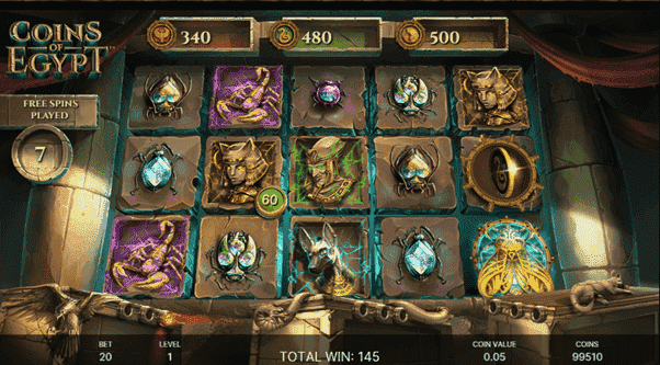 Collect feature op de online Casino Slot Coins of Egypt