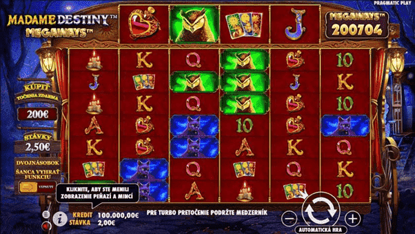 De slot Madame Destiny Megaways en de symbolen voor Online casinos