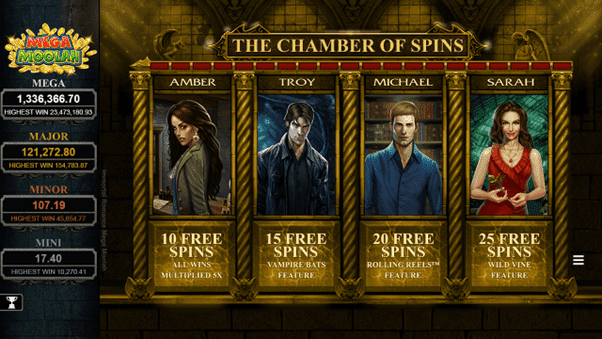 Free spins bij Immortal Romance Slot