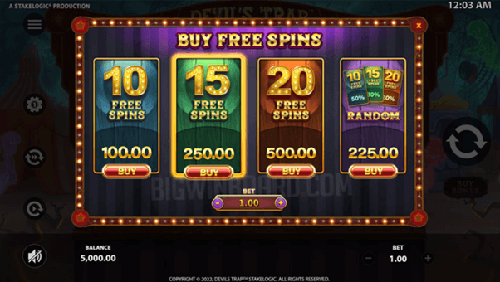 Free spins on the Devil&rsquo;s Trap online slot