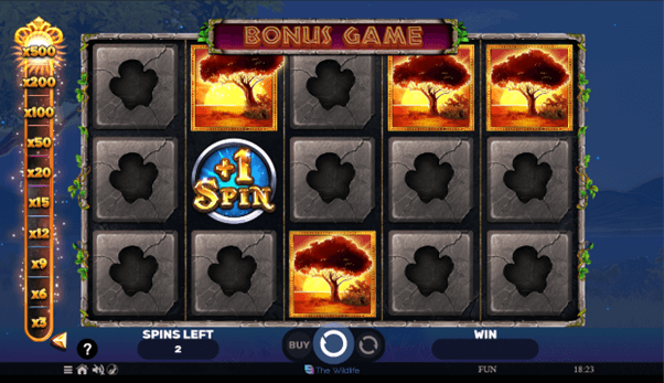 Gratis spins bonus game van de online casino slot Majestic White Rhino
