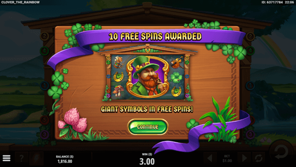 Gratis spins op de online Casino slot Clover the rainbow