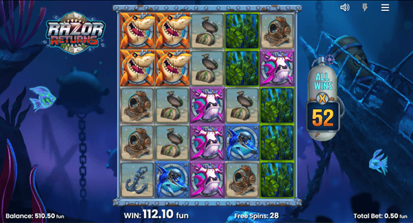 Gratis spins op het speelveld van Razor Returns online Casino Slot