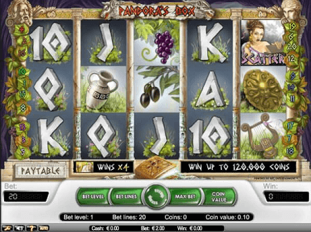Ingame Symbolen op de online casino slot Pandora&rsquo;s Box