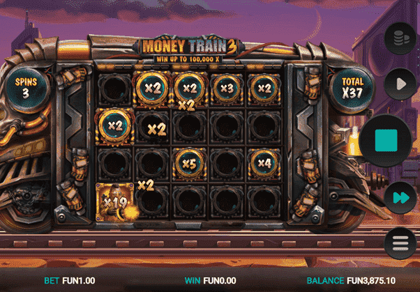 Multipliers op de online Money Train 3 Casino slot