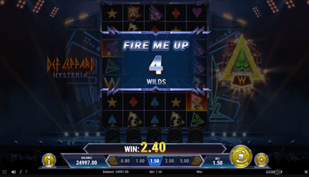Review voor de online Casino Slot Def Leppard Hysteria