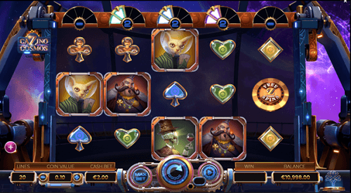 Thema en verhaallijn van Cazino Cosmos Online Casino Slot