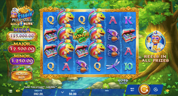 Thema en verhaallijn van de online slot voor nederlanders Fishin' Pots of Gold Gold Blitz