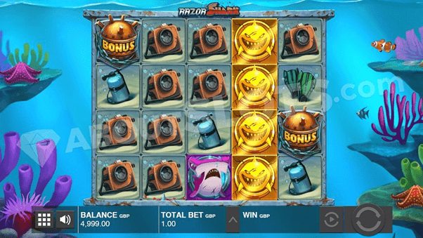 Winnende combinatie Voor de Online slot Razor shark