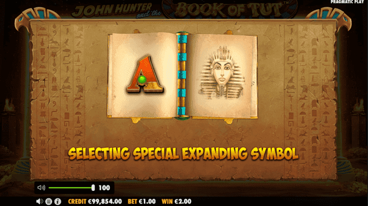 john hunter book of tut bonusgame