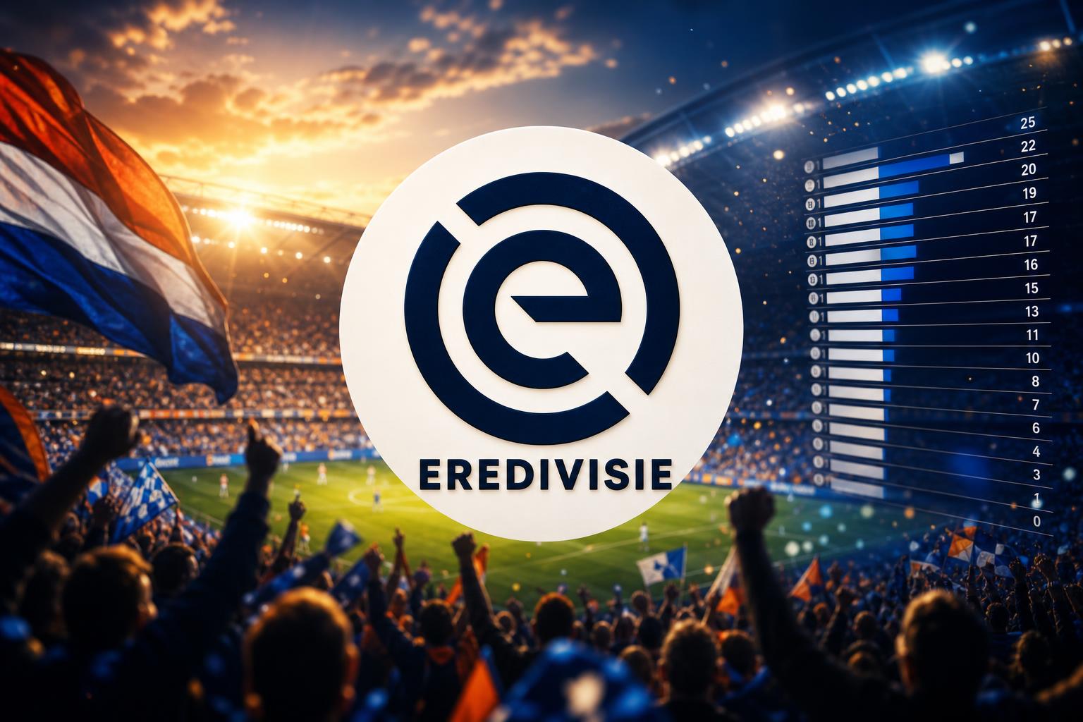 Eredivisie stand 2025/26: live tabel, titelrace en degradatie